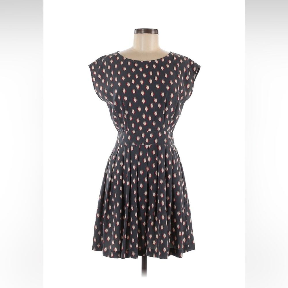 Paul and Joe Sister owl print polka dot‎ dress, 38 small